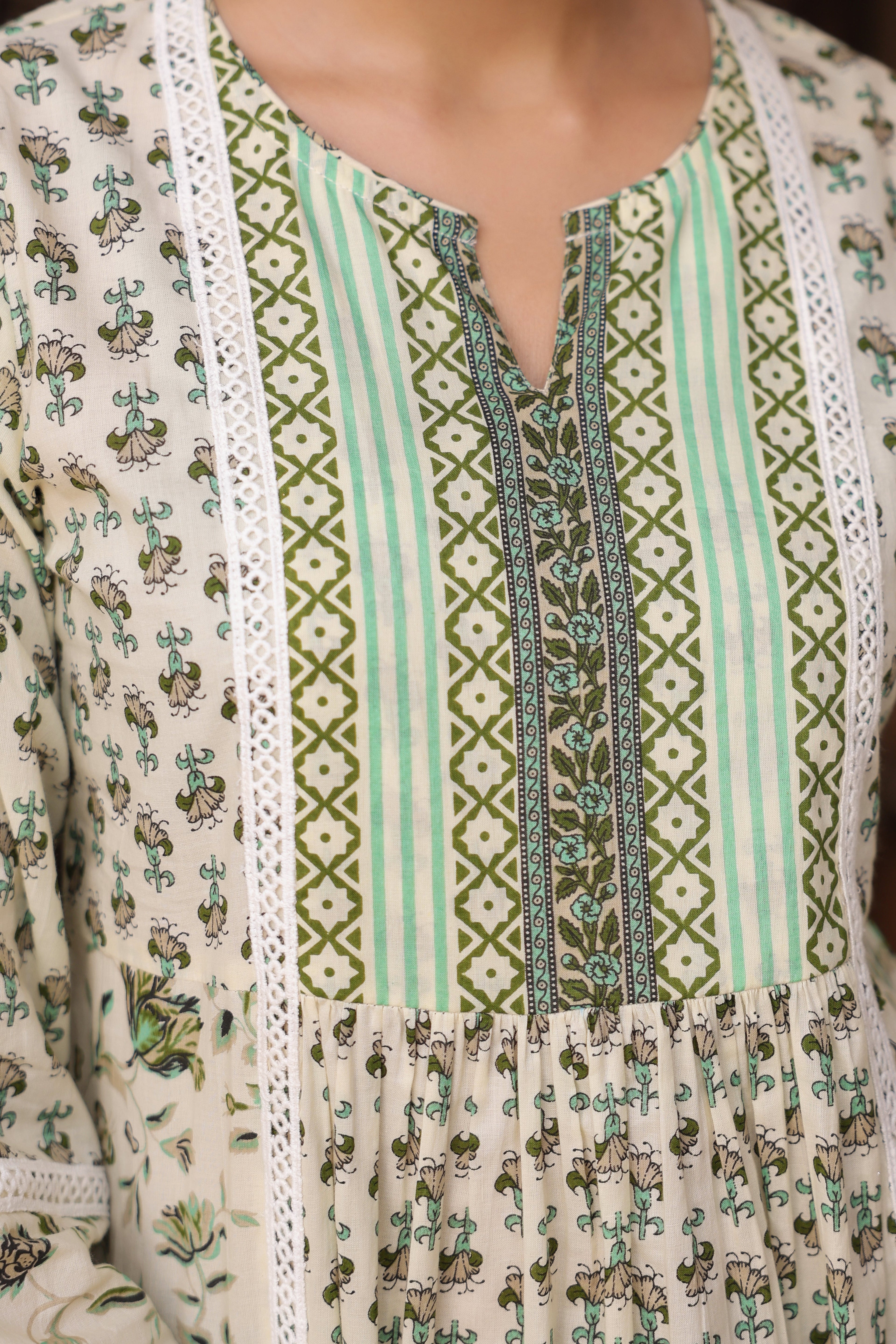 Women Ethnic Motifs Printed Pure Cotton Top