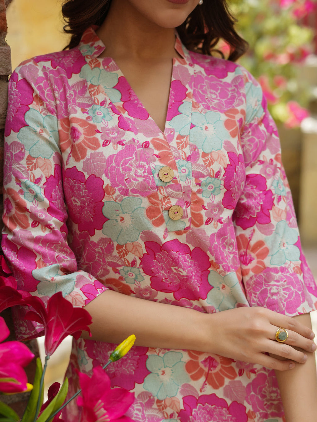 Ethnic Motifs Printed Pure Cotton Tunic With Trouser