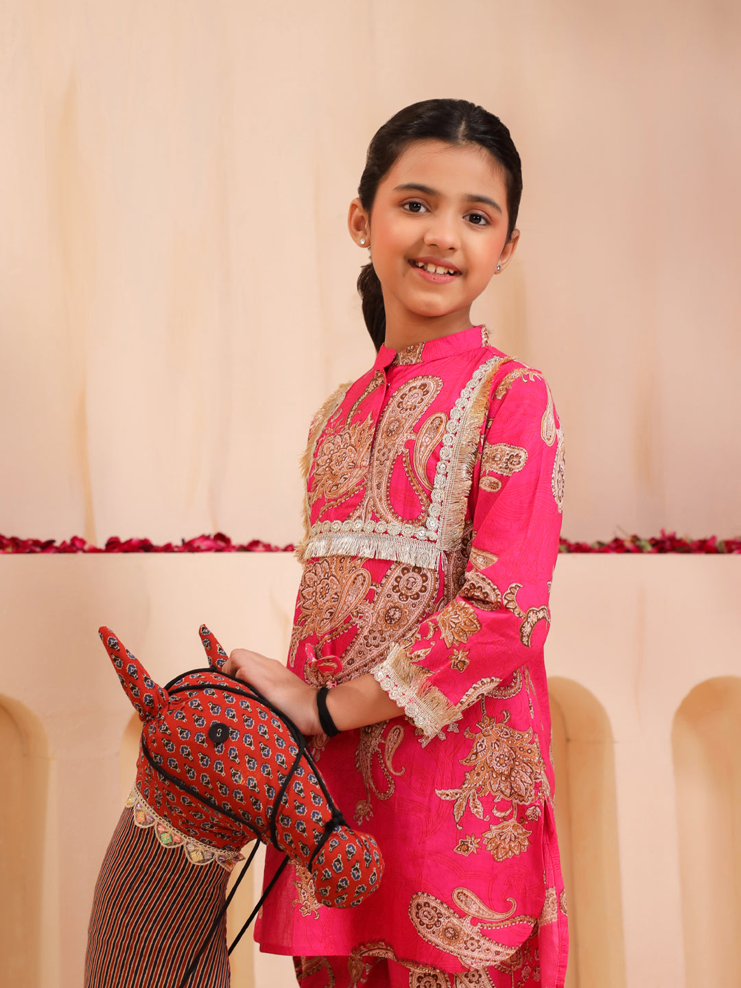 Girls Ethnic Motifs Printed Cord Set